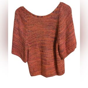 ANTHROPOLOGIE size S cropped Terracotta sweater. EUC no flaws